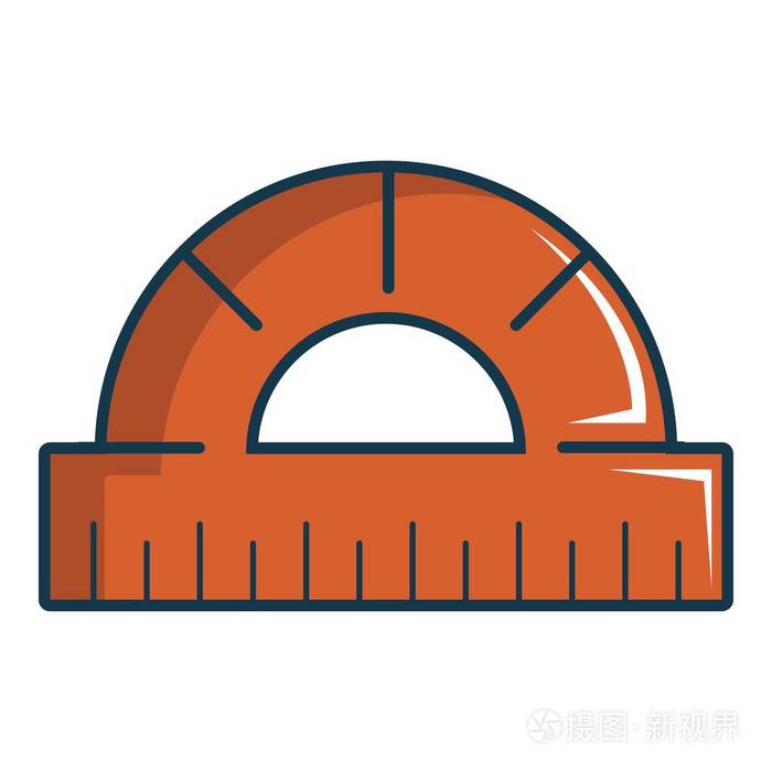 量角器图标,卡通风格插画-正版商用图片0psroh-摄图新视界