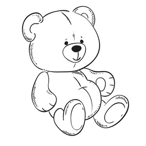 泰迪熊着色书图片