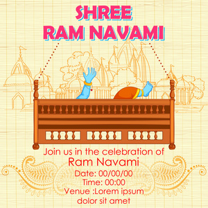 Rama 在 Ram Navami 背景