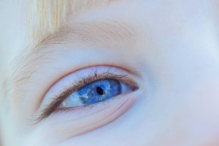 人类视觉字母表表工作室宏拍美丽的女性蓝眼特写美丽的人类眼睛闭上了