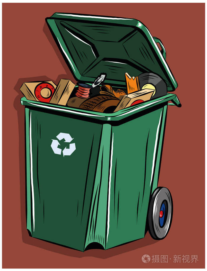设计的垃圾桶插画-正版商用图片0psuz8-摄图新视界