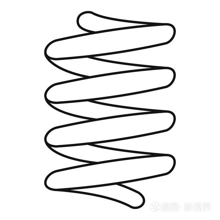 汽车弹簧线圈图标, 轮廓样式插画-正版商用图片0psy4p-摄图新视界