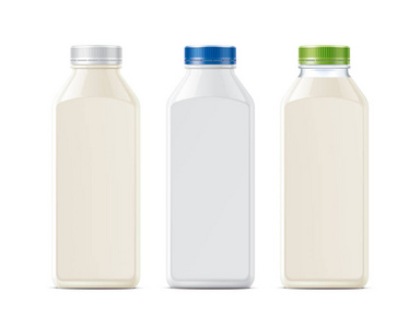 牛奶乳制品和其他食品用白瓶子
