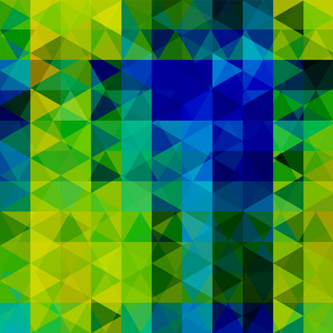 抽象的几何风格背景。绿 蓝的颜色。矢量图