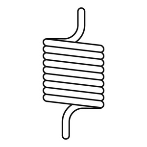 弹性弹簧线图标, 轮廓样式照片