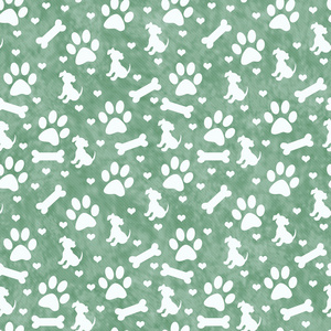 绿色的狗瓷砖图案重复背景图片