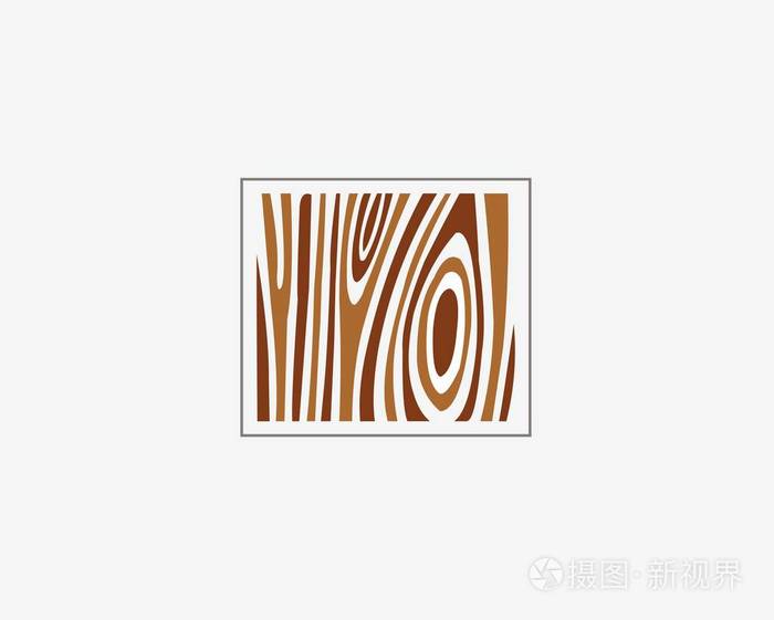 木签名图标树的年轮标志图标设计模板