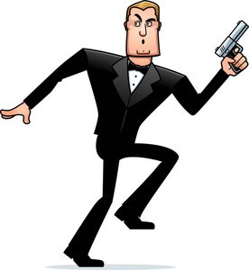 燕尾服卡通卡通间谍燕尾服偷渡照片