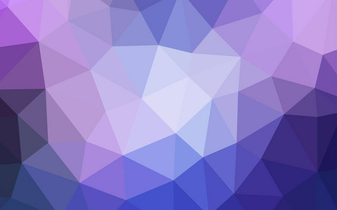 浅粉色, 蓝色矢量三角形马赛克模板.带有渐变的折纸风格的几何插图.