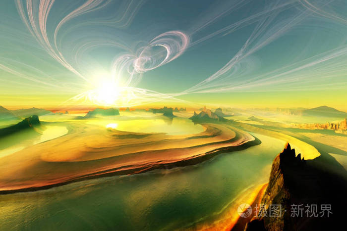 沙漠中的河流, 灿烂的阳光