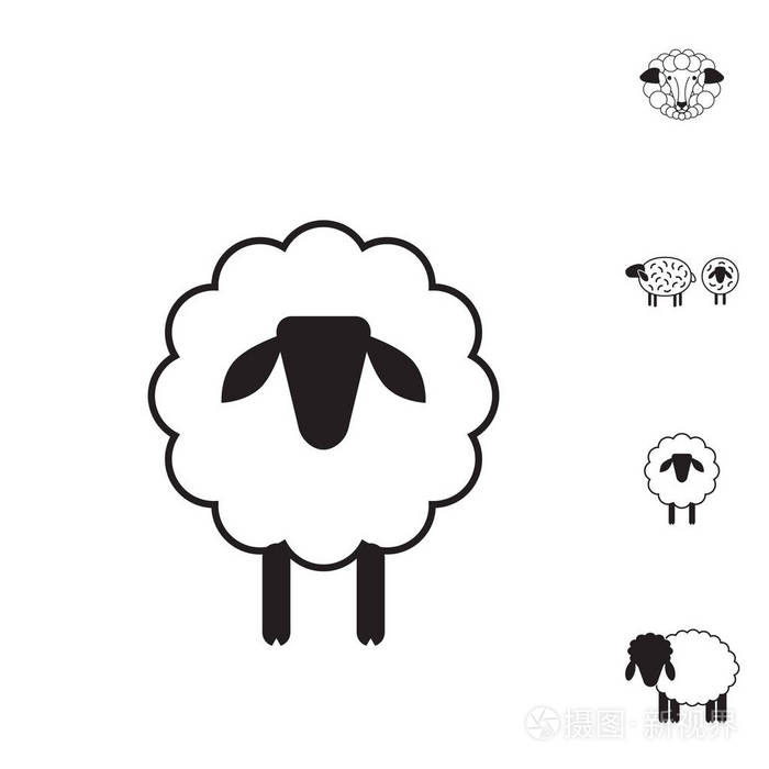 羊或ram图标logo模板象形图