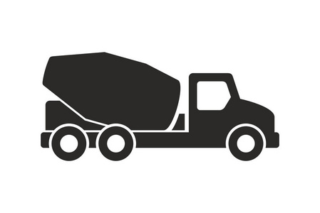 混凝土搅拌机加粗图标混凝土搅拌机图标, 单色样式.