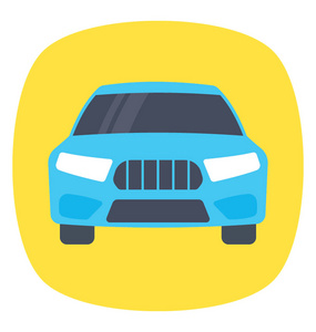 轿车平面图标设计图片