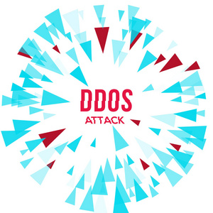 黑客 Ddos 攻击保护。平面样式。计算机安全