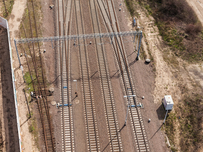 铁路轨道在波兰照片