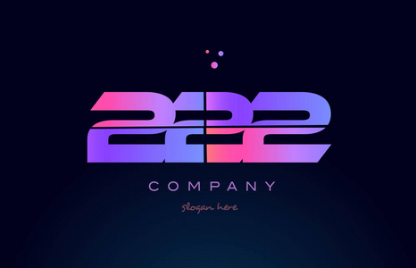 222222 粉色洋红色紫色数字位数数字标识图标矢量照片