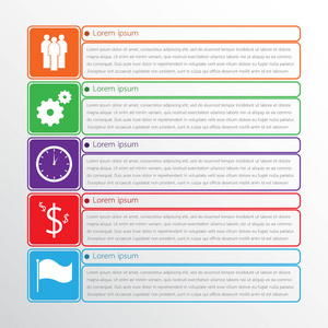 矢量图模板用于详细的报告。5 的所有主题