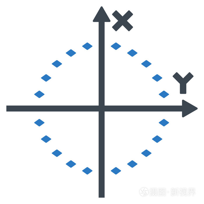 虚线的圆情节矢量工具栏图标