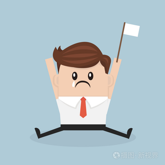 躺在地板和投降的疲惫的商人