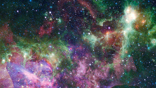 宇宙充满了恒星 星云和星系。这幅图像由美国国家航空航天局提供的元素