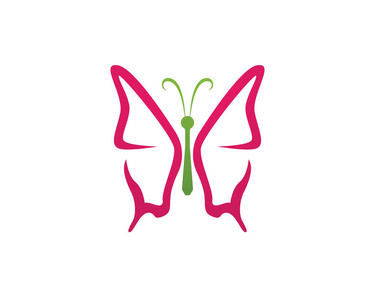 蝴蝶徽标蝴蝶概念简单 彩色图标.徽标.它制作图案矢量照片