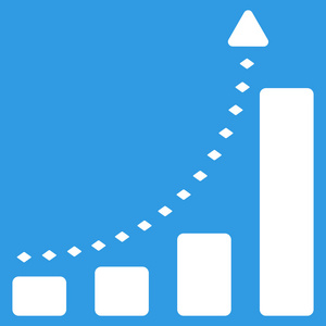 条形图的积极趋势矢量工具栏图标