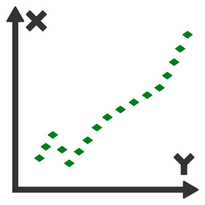 带点的函数情节矢量工具栏图标
