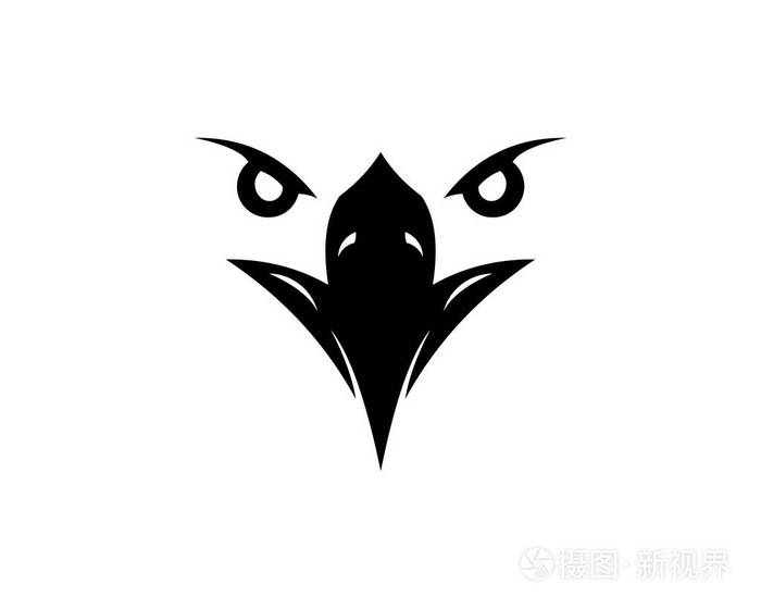 剪影设置老鹰鸟动物图标例证水牛动物标志剪影设置老鹰鸟动物图标例证