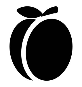 一个长方形的形状, 上面有一个花梗, 上面表示苹果的图标。