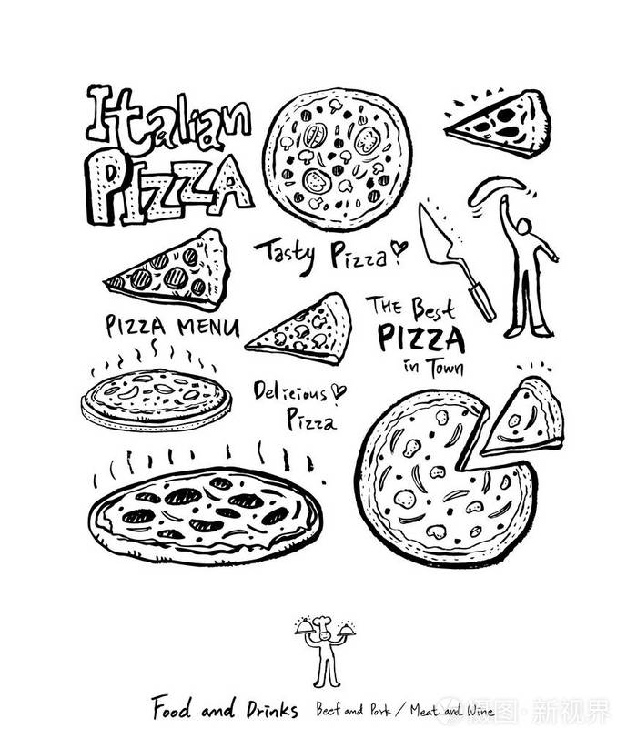 餐厅海报/粗略食品菜单插图-矢量插画-正版商用图片0ptwhj-摄图新视界