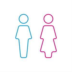 Wc 图标，厕所图标，男人和女人签收厕所
