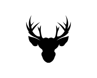 剪影鹿头图片