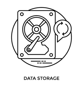 一个留声机形状的 Cpu, 里面有紧凑的磁盘和反转箭头, 呈现数据存储图标