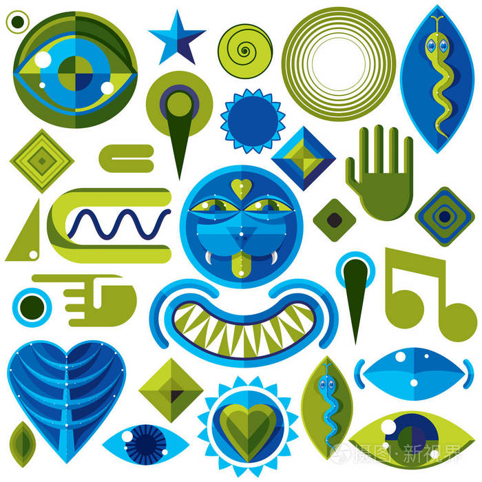 组的抽象艺术符号