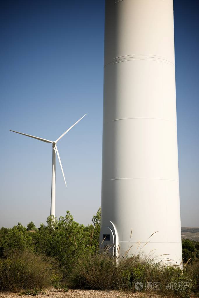 太阳能发电风车托莱多西班牙卡斯蒂利亚拉曼