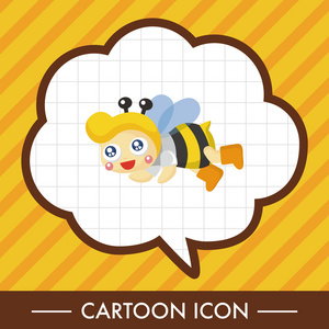 蜜蜂卡通主题元素
