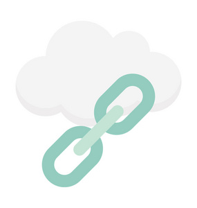 我们提供的云链接矢量图标, 相关的云计算, 您可以使用此云链接矢量图标在您的项目关于网站托管或其他, 完全矢量和可编辑的