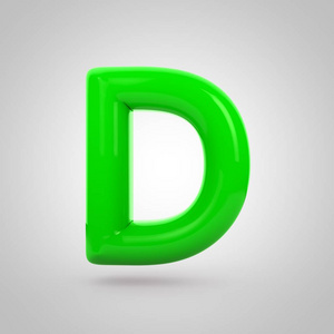 绿色卷字母 d插画