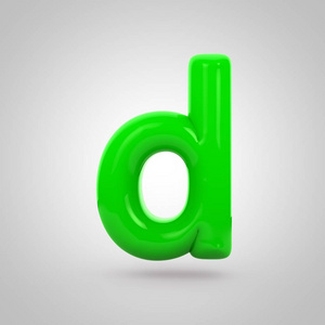 绿色卷字母 d