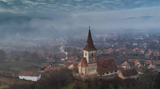 Agarbiciu Sibiu 附近的设防教堂。特兰西瓦尼亚, 罗马尼亚