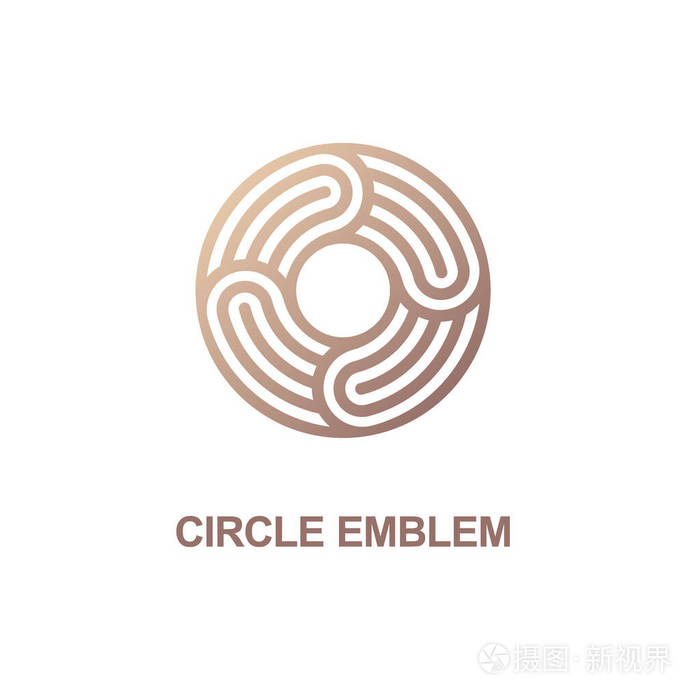 圈子的象征.矢量标志模板