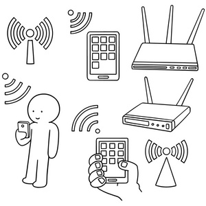 卡通路由器图片-卡通路由器素材-卡通路由器插画-摄图新视界