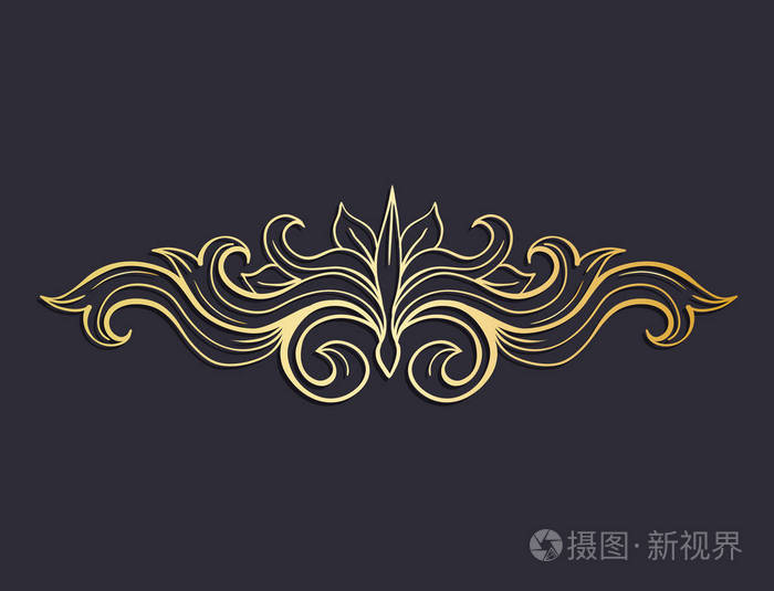 意大利繁荣巴洛克风格的金色装饰元素