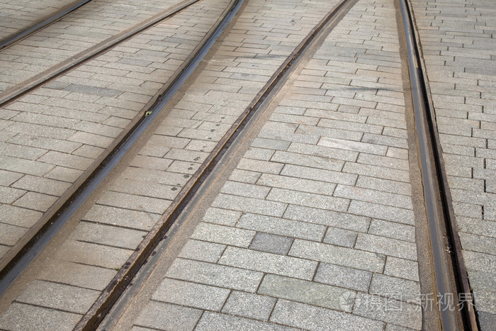 电车轨道在鹿特丹,荷兰