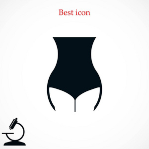 女人的腰图标矢量照片