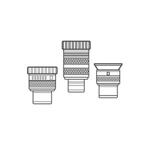 矢量轮廓望远镜目镜电伴