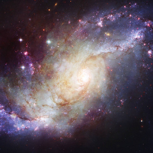 令人难以置信的美丽螺旋星系。Nasa 提供的这个图像的元素