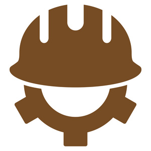 发展头盔平面矢量符号