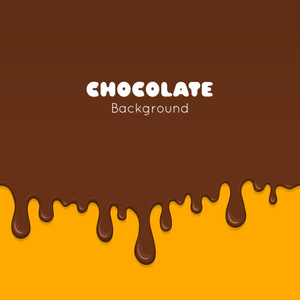 背景流动的黑巧克力照片