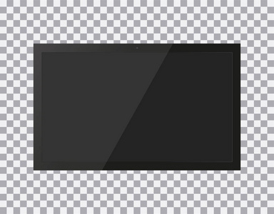 电视,现代空白屏幕液晶,带领,在分离的背景下,时尚矢量图 eps10照片
